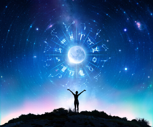 znaki zodiaku na niebie